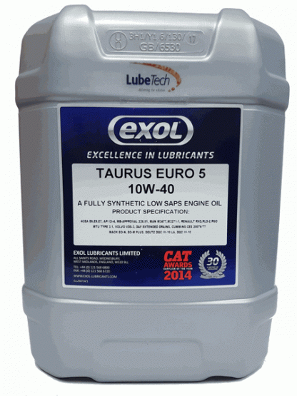 Taurus Euro 10w/40 Synthetic. LOW SAPS Volvo, Mercedes Approved ACEA E6, E9, E7, API CI-4