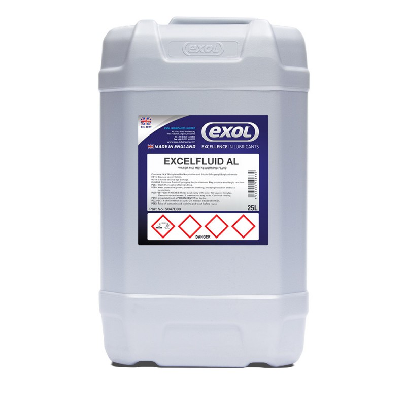 ExcelFluid AL. Designed For Aluminium Alloy. Soluble Quantity 25 Litres