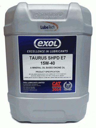 Taurus SHPD E7 15w40. Diesel Engine Oil Volvo Approved ACEA E7 A3/B3, A3/B4, API CI-4/SL