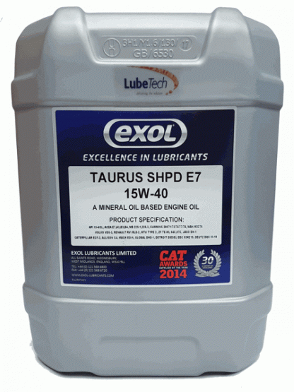 Taurus SHPD E7 15w40. Diesel Engine Oil Volvo Approved ACEA E7 A3/B3, A3/B4, API CI-4/SL