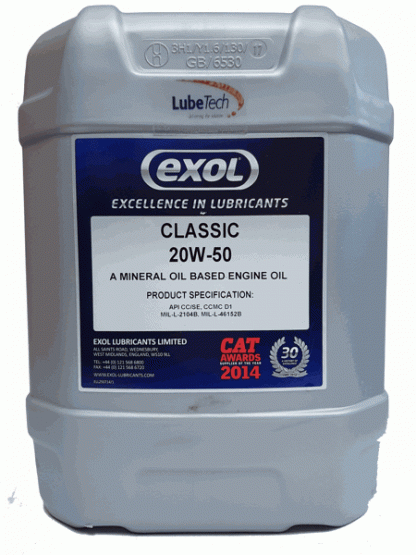 Classic 20w50 Mineral Based Engine oil API CC/SE