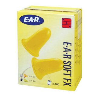 3M E-A-Rsoft FX Foam Ear Plugs Box of 200 Pairs