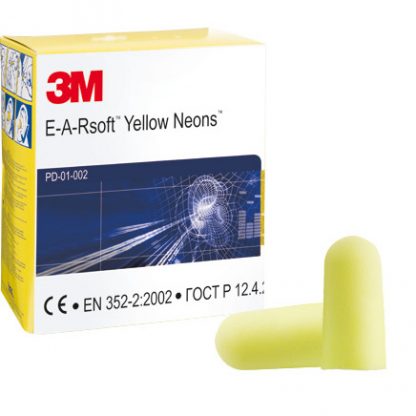 3M EARSoft Neons Foam Ear Plugs Box 250 Pairs