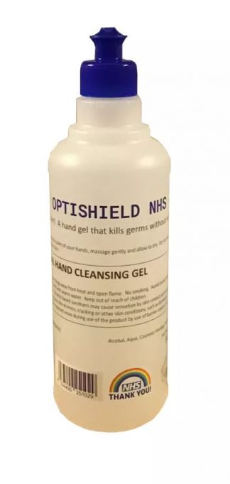 Optishield NHS Neat Hand Sanitiser 500ml Bottle for use without water