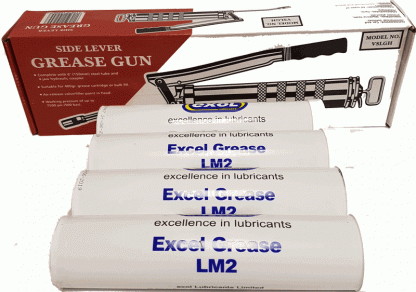 Exol LM2 Molybdenum Disulphide Grease, Grease Gun and 4 x 400gm LM2 Grease