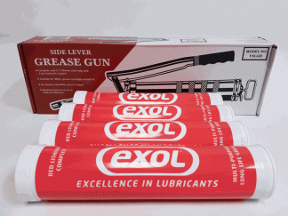Exol Red Lithium Complex Grease, Grease Gun and 4 x 400gm Cartridges Starter Pack