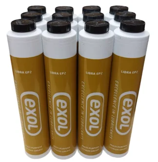 Exol Lithium EP2 Lubeshuttle Grease Cartridges x 12, Screw Type for use with Lubeshuttle Grease guns