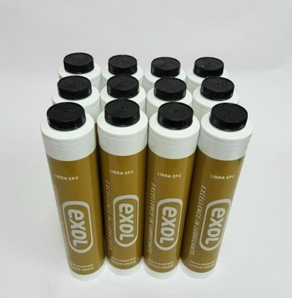 Exol Lithium EP2 Lubeshuttle Grease Cartridges x 12, Screw Type for use with Lubeshuttle Grease guns