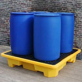 4-DRUM-BARREL POLYETHYLENE SPILL PALLET - STACKABLE PART NUMBER 31-3030 FREE DELIVERY