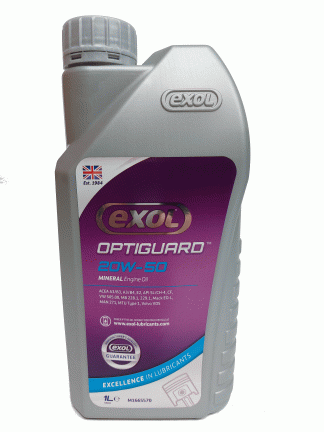 Exol Optiguard 20w50 1 Litre High Specification Mineral Engine Oil API SL/CH-4, CF, ACEA A3/B3, A3/B4, E2