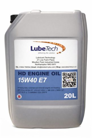 Lubetech HD 15W40 Engine Oil ACEA E7 20L Volvo VD3 Penta Marine Diesel 20 Litre
