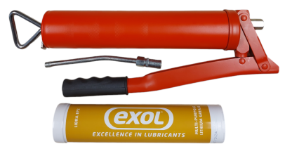 GREASE GUN AND 1 X 400gm EXOL LITHIUM EP2 MULTIPURPOSE GREASE CARTRIDGE