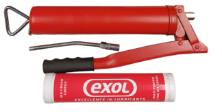 GREASE GUN AND 1 X 400gm EXOL RED LITHIUM COMPLEX GREASE CARTRIDGE