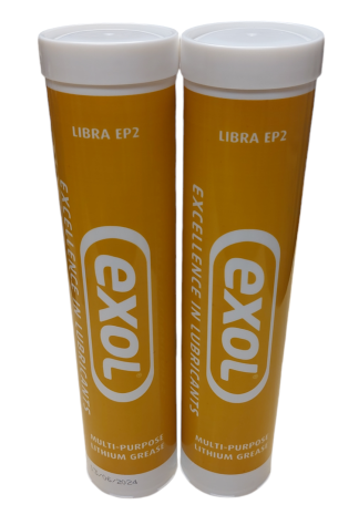 Exol Lithium Multipurpose EP2 Grease Cartridges 2 x 400gm for Standard Grease Guns