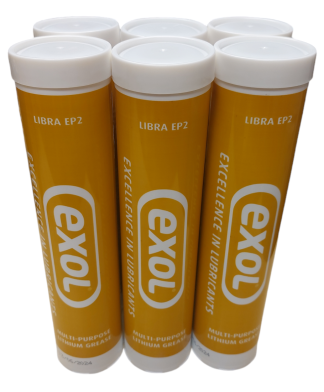 Exol Lithium Multipurpose EP2 Grease Cartridges 6 x 400gm for Standard Grease Guns