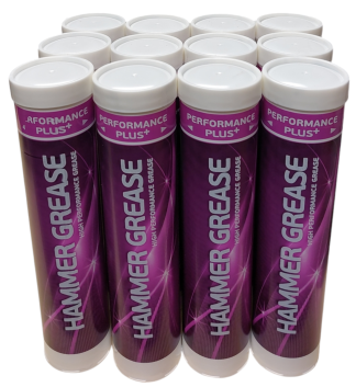 Hammer Grease Contains Graphite 12 x 400gm, Suitable for Hydraulic Hammers, also Pin & Bush and Open Gear Applications