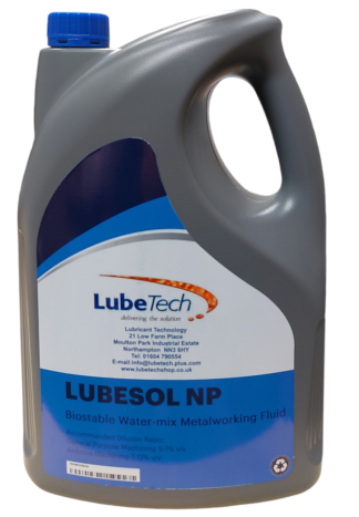 Lubesol NP 5ltr Water Mix Chlorine Free Soluble Cutting Oil Translucent White when Mixed