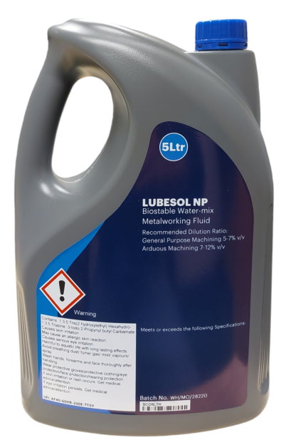 Lubesol NP 5ltr Water Mix Chlorine Free Soluble Cutting Oil Translucent White when Mixed - Image 3