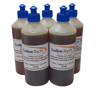 Tensilcut RTD Neat Cutting Oil, for Tapping Drilling Reaming Sawing 5 x 500ml