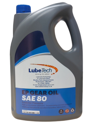 Gear Oil EP 80 API GL4 5ltr Monograde Gear oil by Lubetech 5Ltr