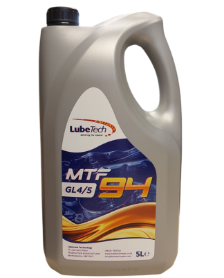 Lubetech MTF 94 Manual Transmission Oil, A 75w80 Gear Oil Meeting API GL4/GL5 5ltr and 1ltr Sizes
