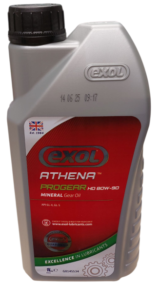 Exol Progear HD 80w90 1ltr, A Multigrade Mineral Gear Oil meeting API GL5 specification