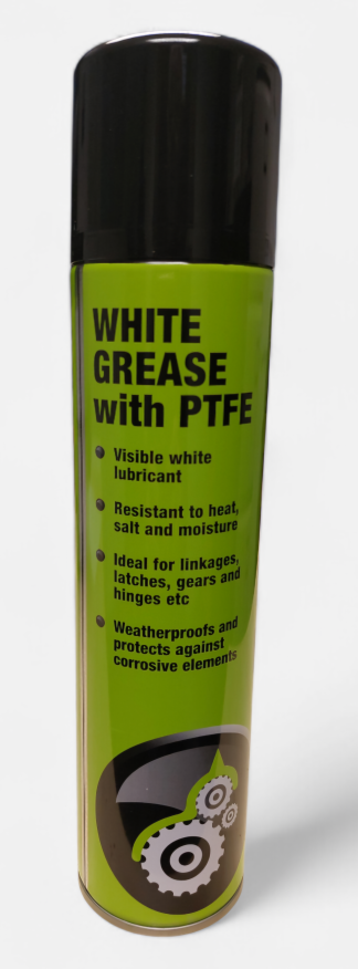 FIXT WHITE GREASE SPRAY WITH PTFE 400ml AEROSOLS , PROTECTS AGAINST WEAR & CORROSION